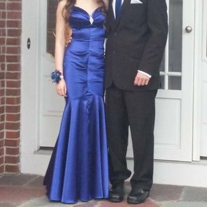 Blue Mermaid Prom Dress